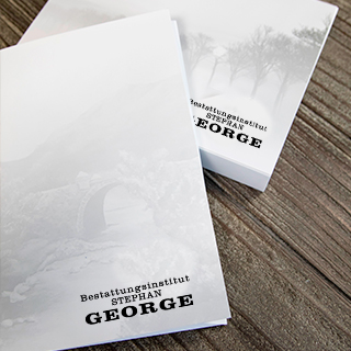 Unterlagen des Bestattungsinstituts Stephan George